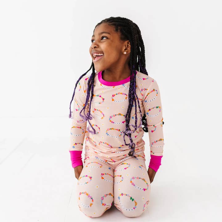 Kiki + Lulu - Wholesale Sleepwear Set - Kids - In My Bestie Era Ribbed Toddler/Big Kid Pajamas