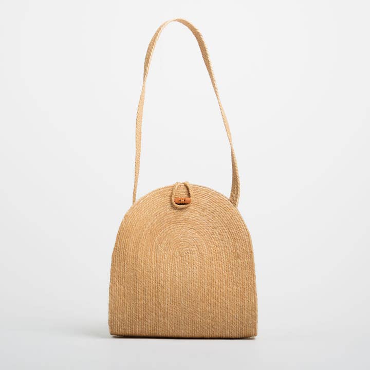 Natural Kashvi Seagrass Crossbody Bag for wholesale on Faire