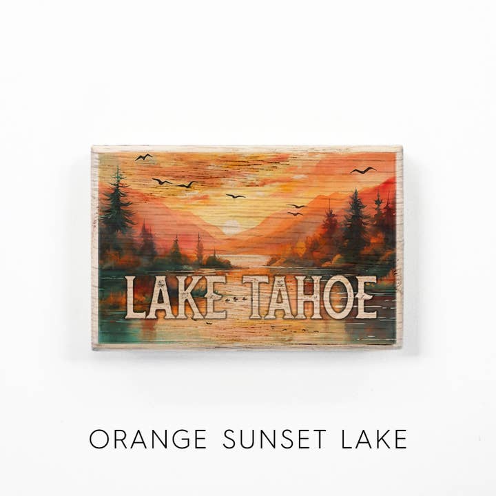 Hangout Home - Wholesale Magnet - Lake Tourist Souvenir Fridge Magnet - Printed Solid Wood