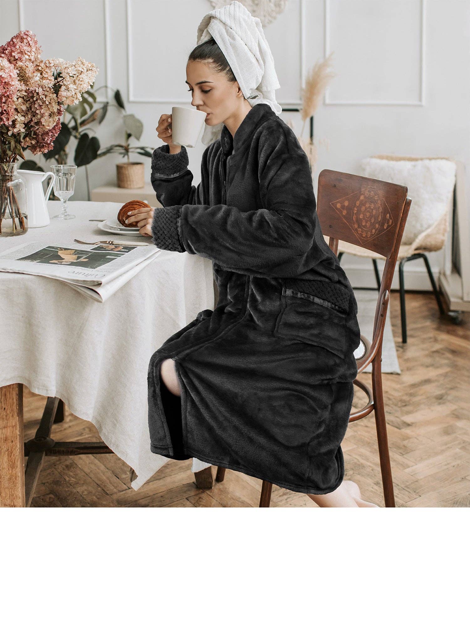 Pavilia - Wholesale Robe - Women's - Women's Housecoat Zipper Robe71