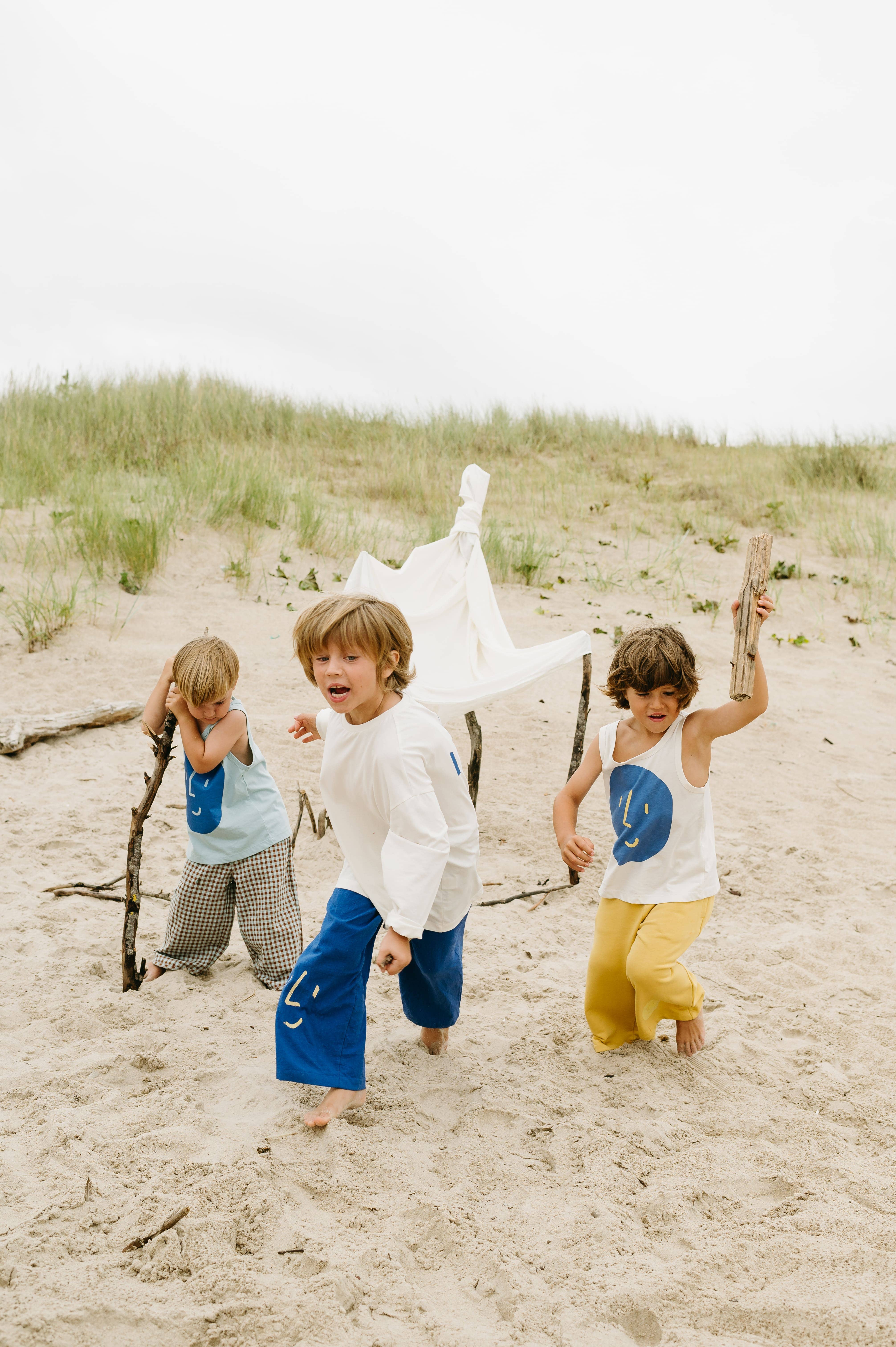 Bleu PANTALON DE VISAGE en vente sur Faire5