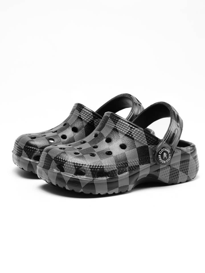 Kinsley Clogs - Checkered for wholesale by Little Rocker Clothing