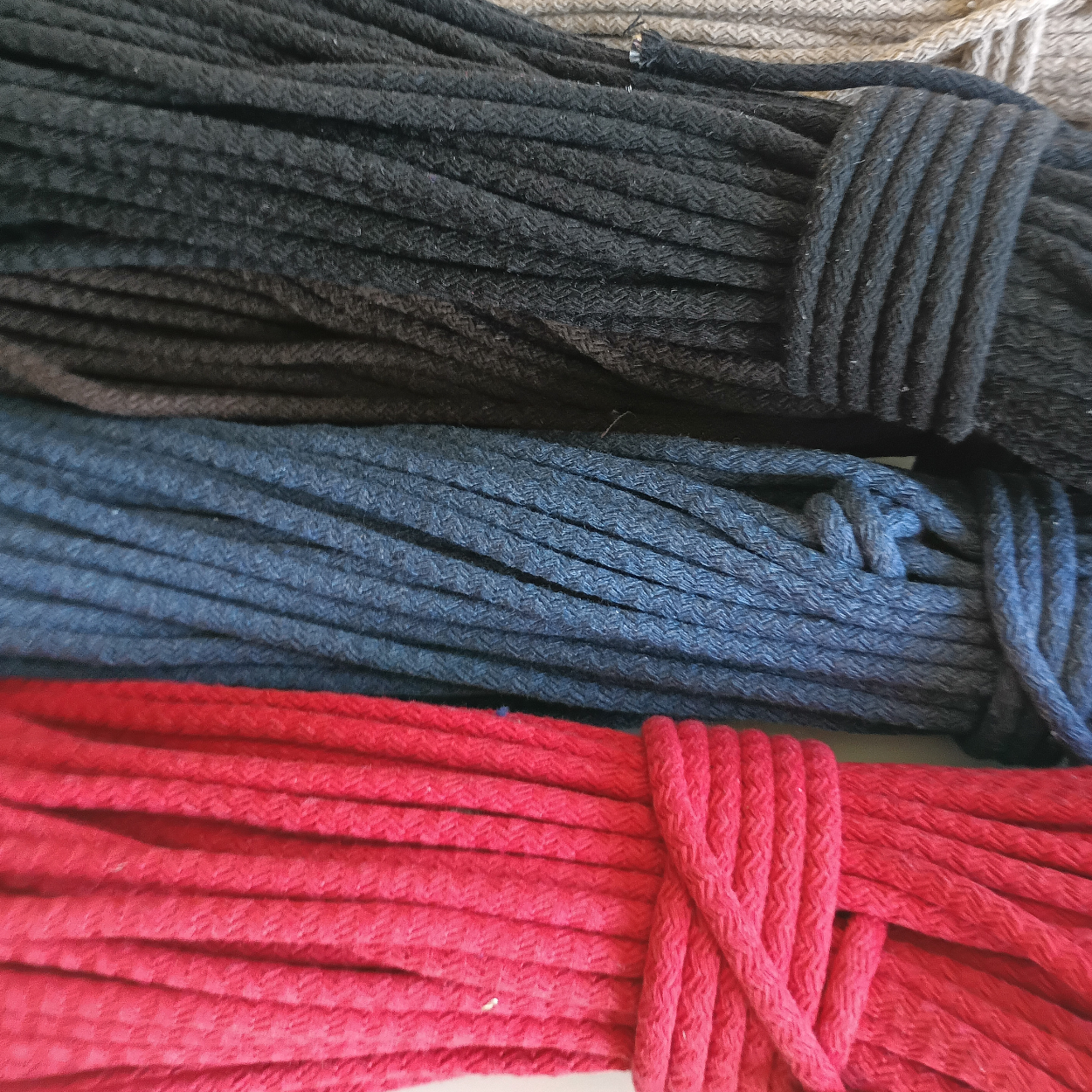 Dream Trimming Goods LLC - Wholesale Craft Supplies - indigo Blue Cotton Rope 1/4' inch x 500 Yrd –Braided Macrame3