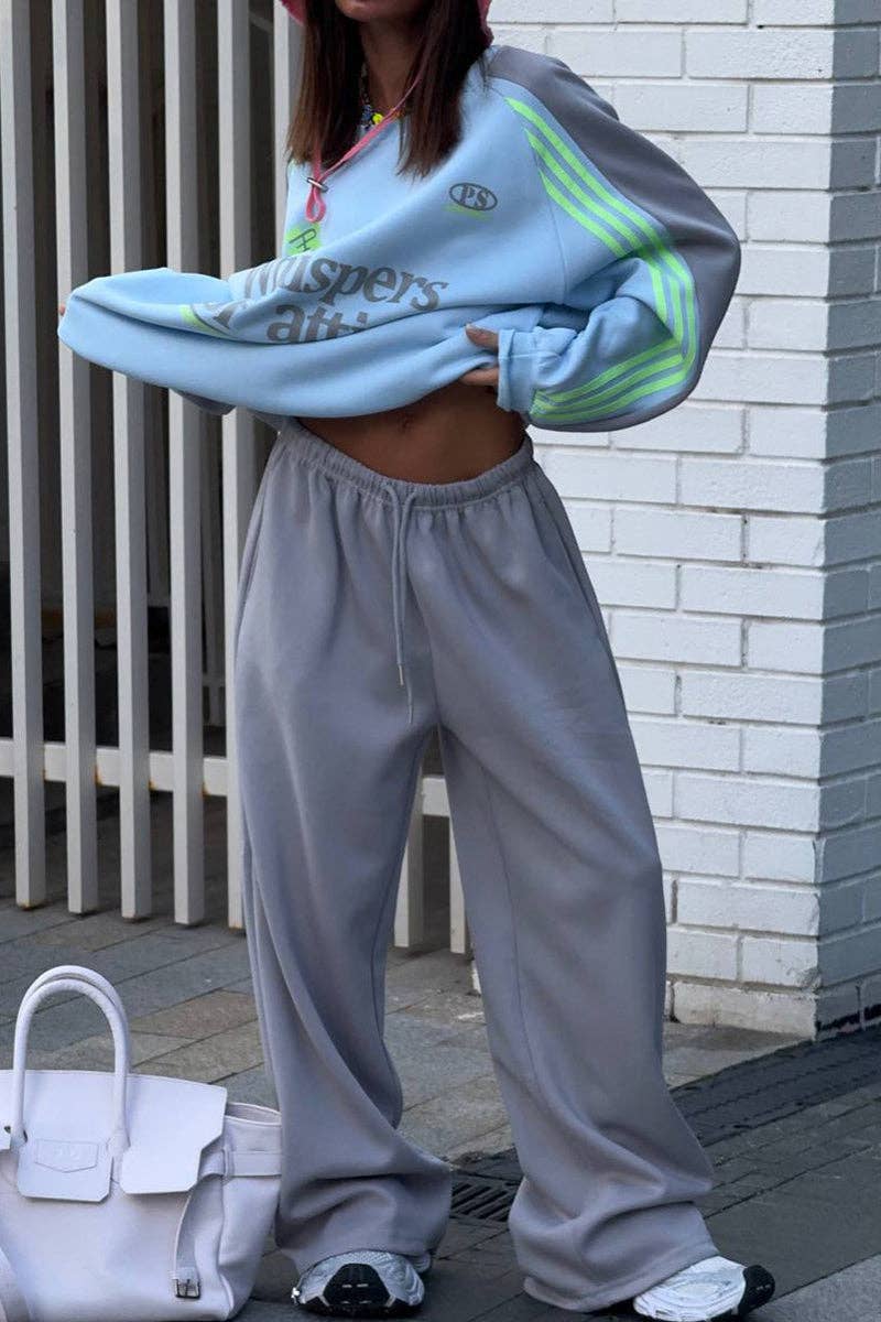 Mccolin - Venta al por mayor Conjunto de ropa cómoda - Mujer - Conjunto de Pantalones Informales con Estampado de Logo3