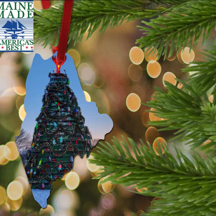 Lobster Trap Christmas tree ornament Rockland Maine for wholesale by FlutterThatShutter