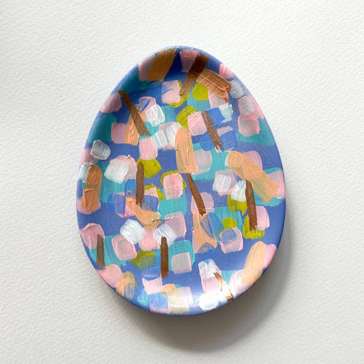 Jessica Reynolds Art - Wholesale Decorative Plate/Dish/Bowl - Pastel Easter Egg Trinket Dish