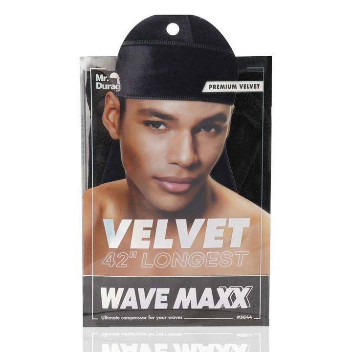 Mr. Durag Velvet Durag Black for wholesale by Annie International, Inc.