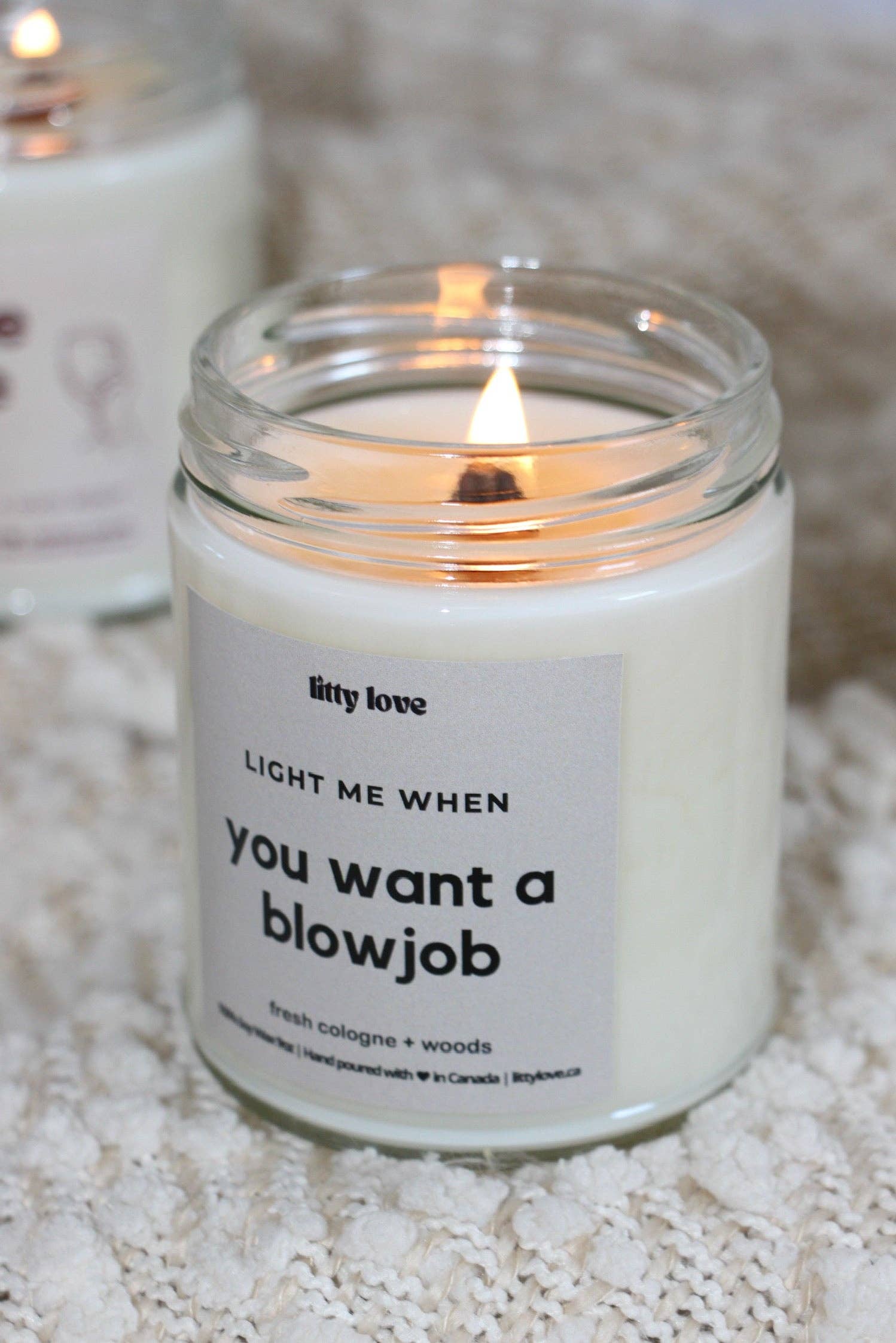 litty love - Wholesale Jar/Filled Candle - Light me when you want A BJ - 9oz candle0