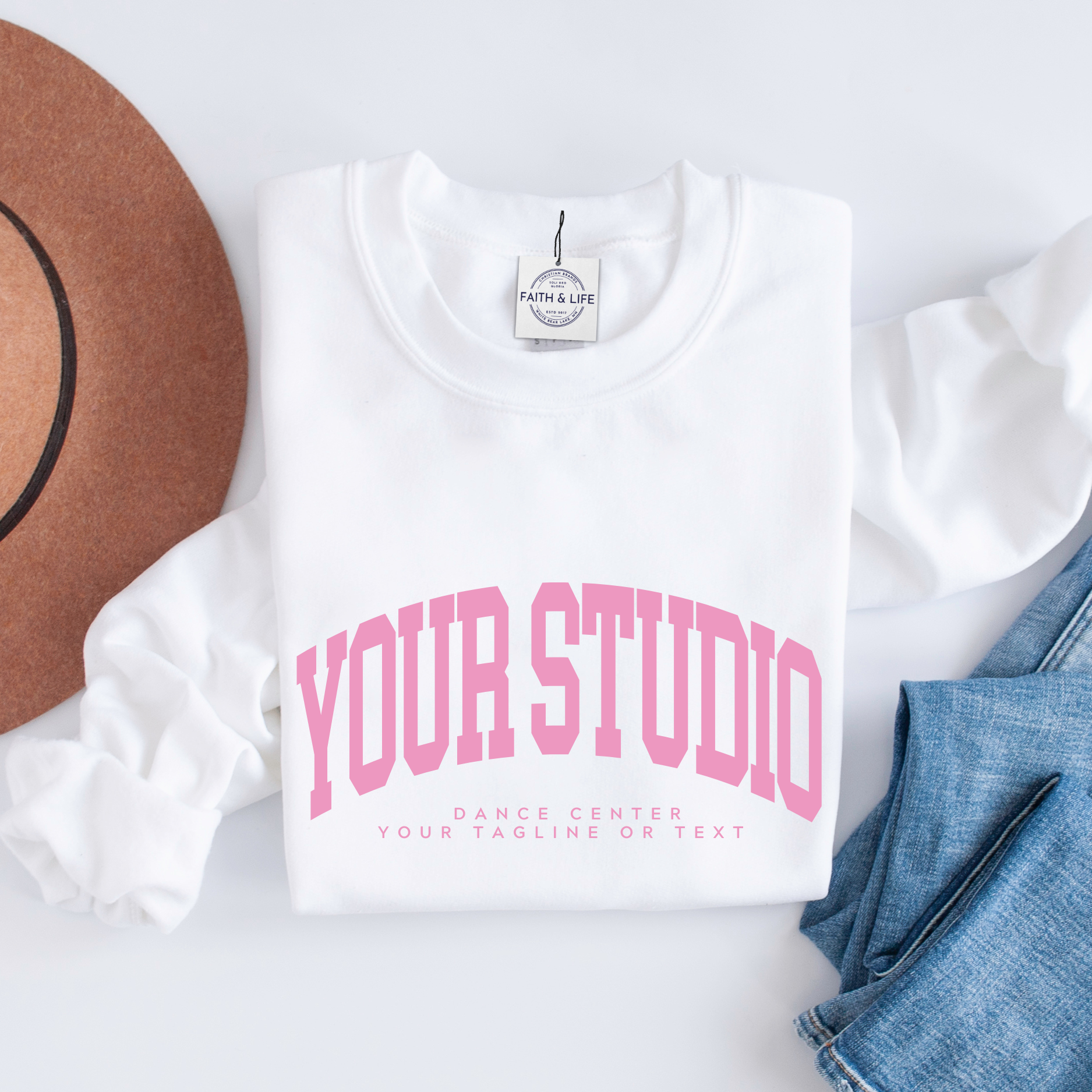 Faith & Life Christian Brands - Wholesale Sweatshirt - Women's - Custom Dance Studio or Ballet Company Crewneck Sweatshirt5