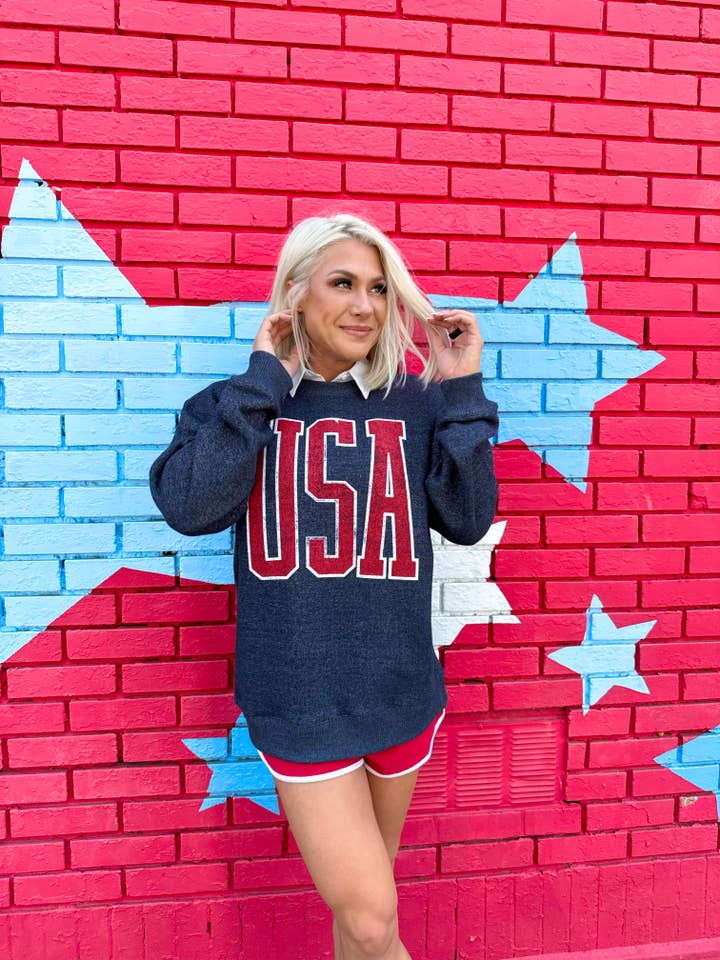 Tall USA Nantucket Sweatshirt for wholesale by Stated Brands