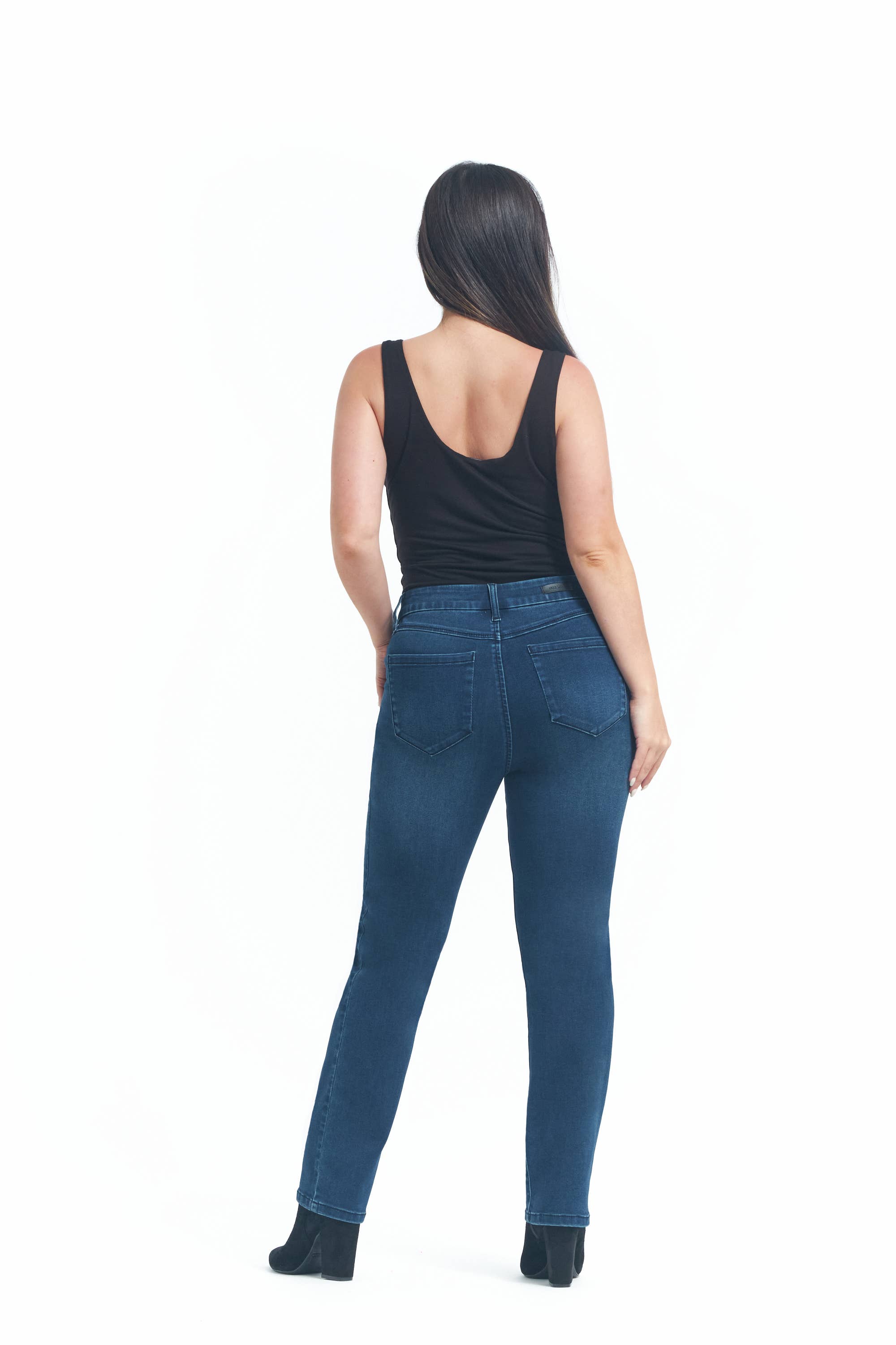 1822 Denim - Wholesale Jeans - Women's - Petite 27" Better Butter Slim Straight Jean in Lanie4