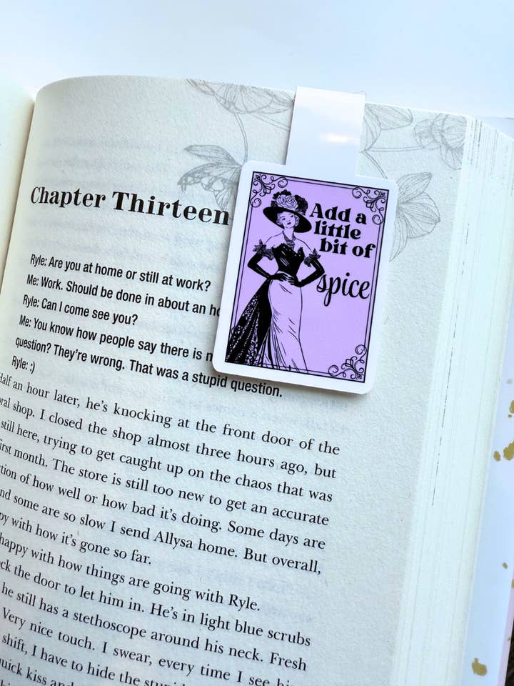 Ajoutez un peu de piquant marque-page magnétique vintage érotique pour la vente par Typo Lettering Co