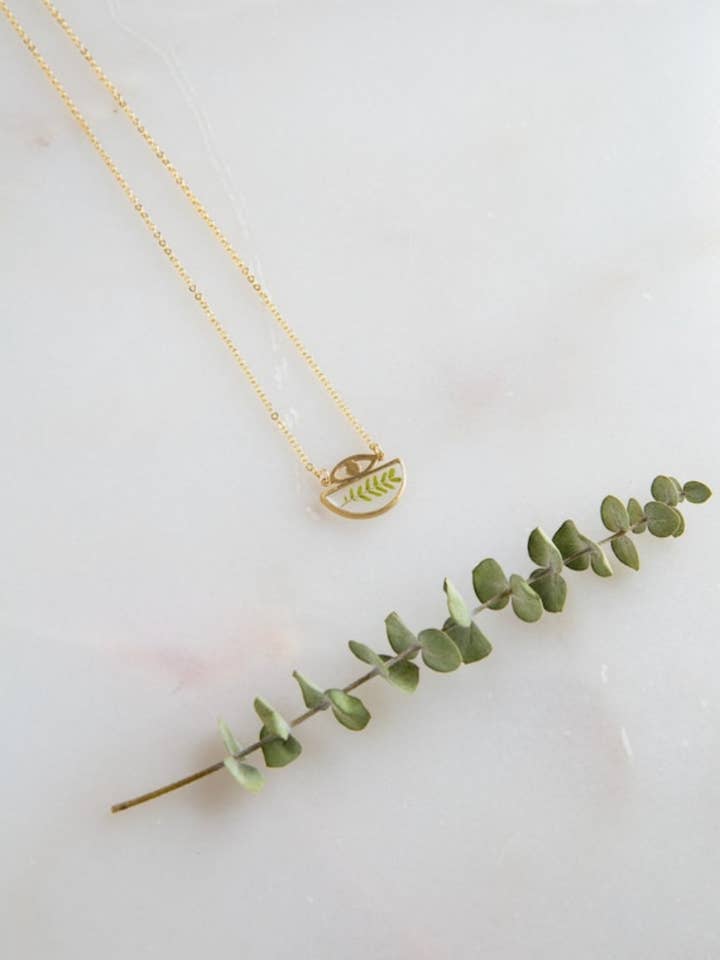 Evil Eye necklace, gold filled jewelry, handmade jewelry for wholesale by Mental Gardens Jewelry