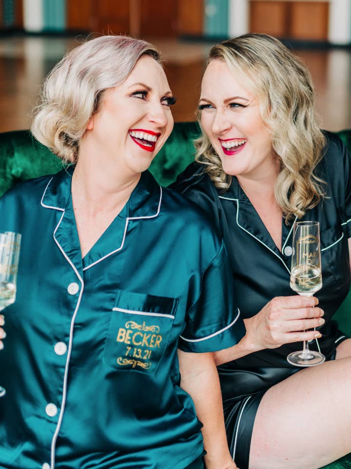 PREORDER Satin Short Sleeve and Shorts PJ Set for wholesale by Mackleys