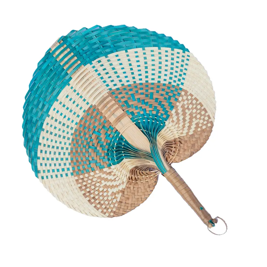 Seven Island – wholesale Handheld folding fan – Woven Hand Fan0