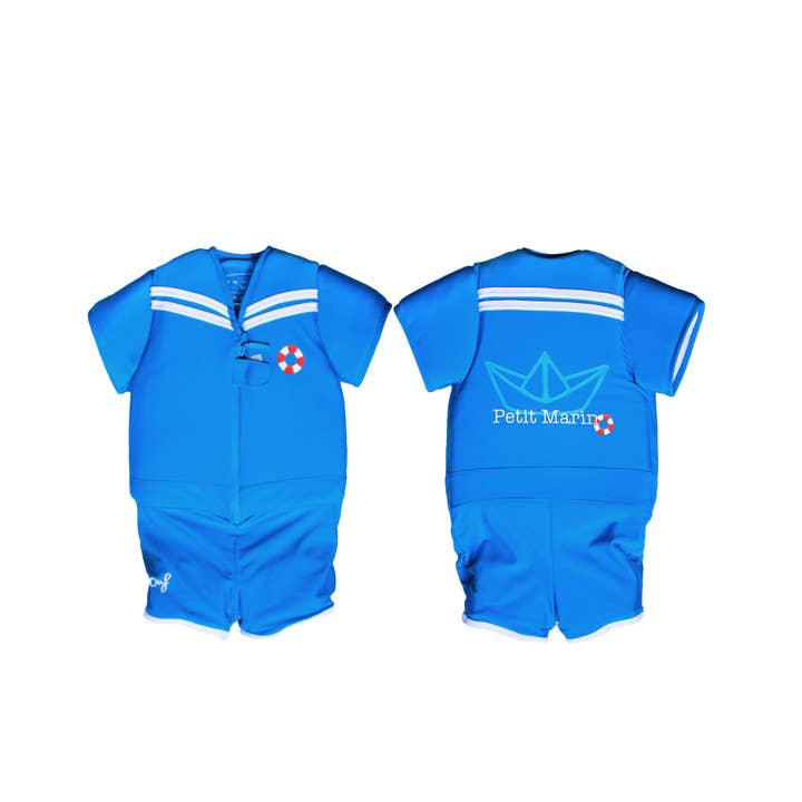 Plouf Safety Concept – wholesale One-piece swimsuit – Kids – PetitMarin Boys' Floating Swimsuit: Safety & Awakening