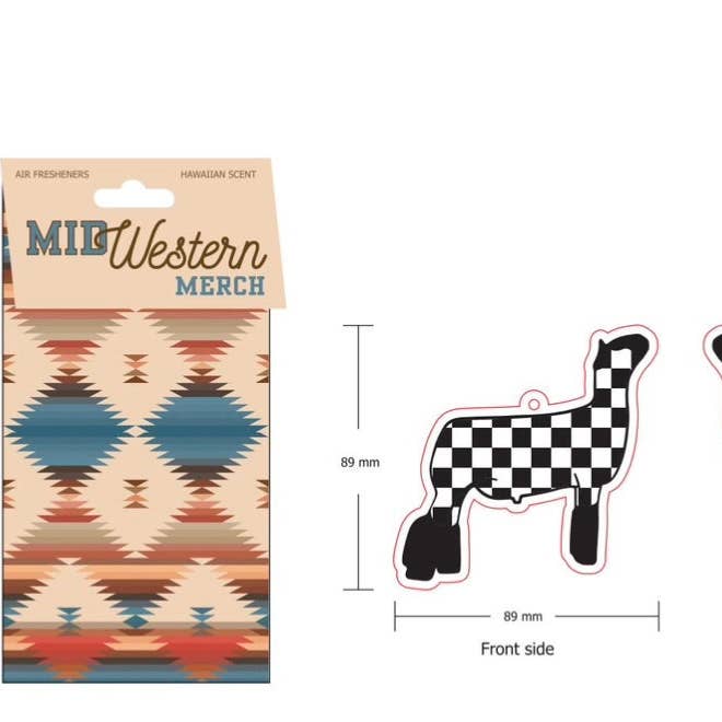The Front Porch Label - Wholesale Car Freshener - Women's - Checkerboard Show Sheep Air Freshener1
