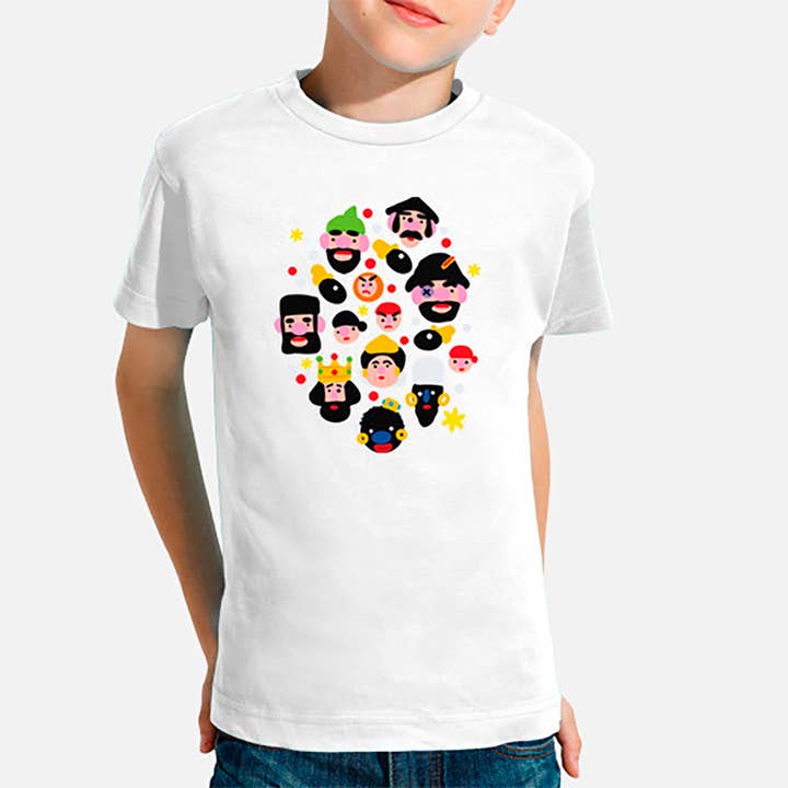 Estellicas - Venta al por mayor Camiseta serigrafiada - Niños - Camiseta (Niños) Gigantes y Cabezudos de Estella (II)