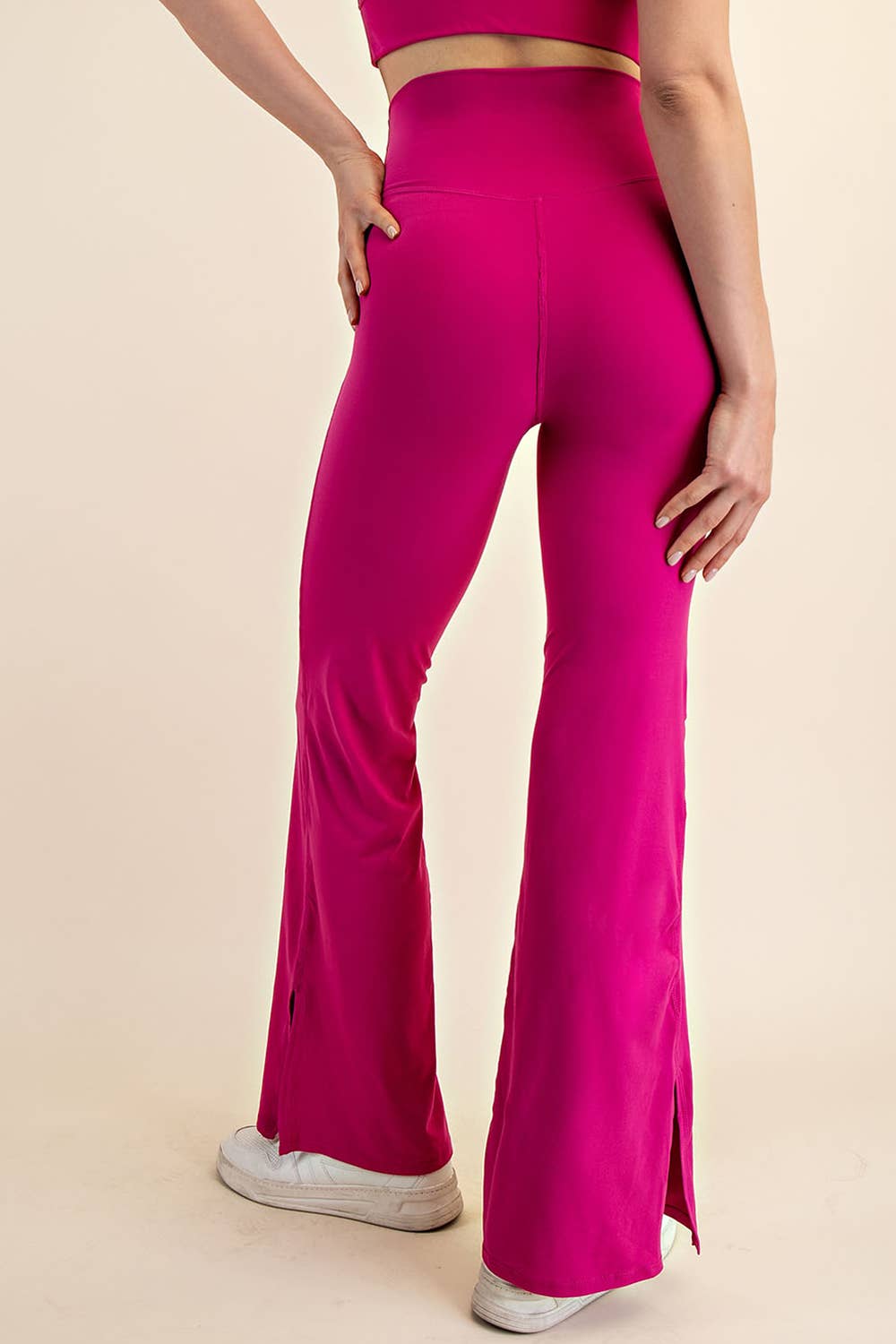 Rae Mode - Wholesale Athletic Pants - Women's - V WAIST FLARED YOGA PANTS WITH POCKETS7