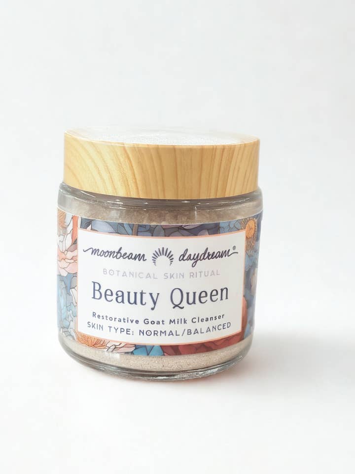 Beauty Queen Powdered Goat Milk Cleanser for wholesale by moonbeam daydream
