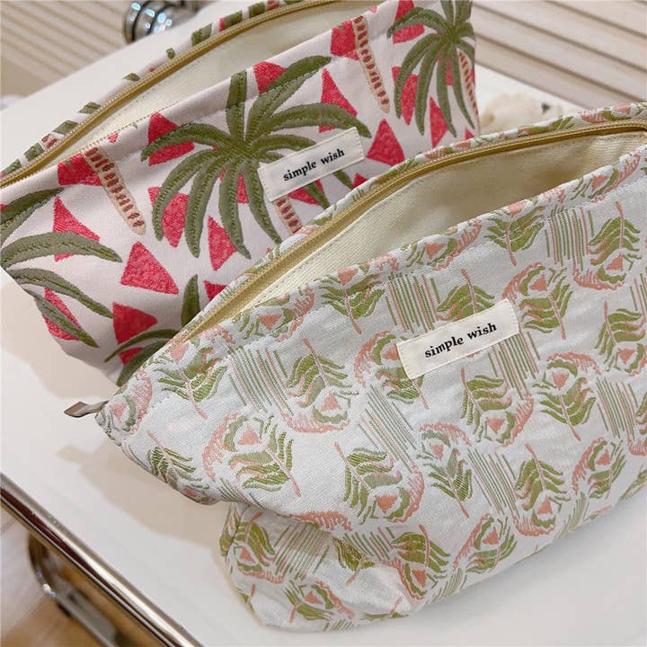 VividLux - Wholesale Makeup/Cosmetic Bag - Fresh Jacquard Travel Cosmetic Bag7
