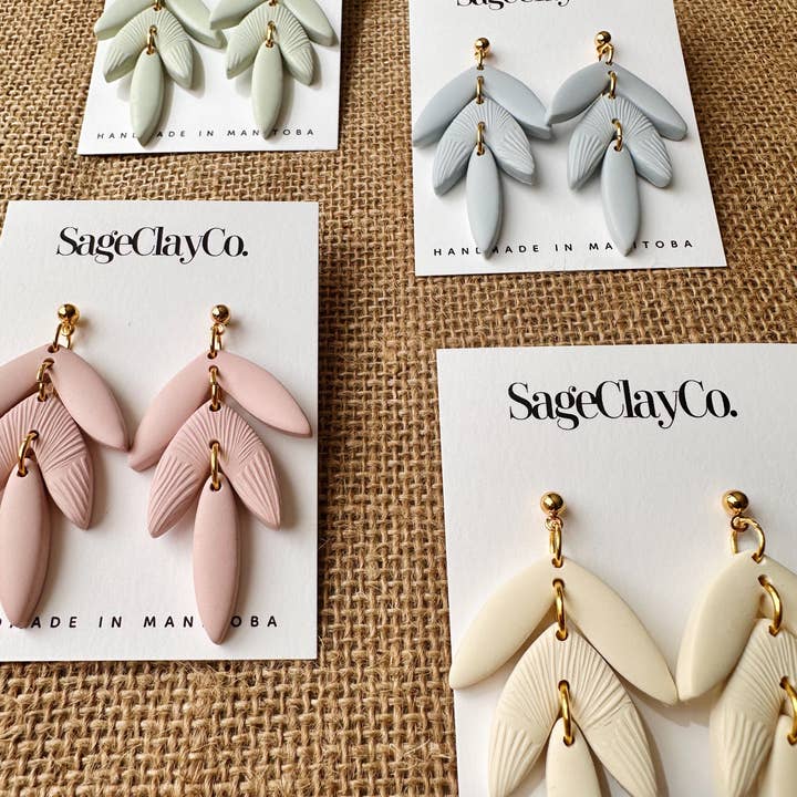SageClayCo - Wholesale Dangle Earrings - Dahlia | In Bloom Collection8