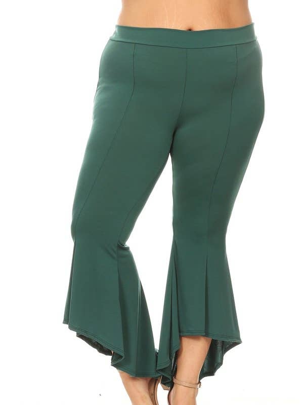 high rise, fitted, bell-bottom pants for wholesale by Lady Curvaceous
