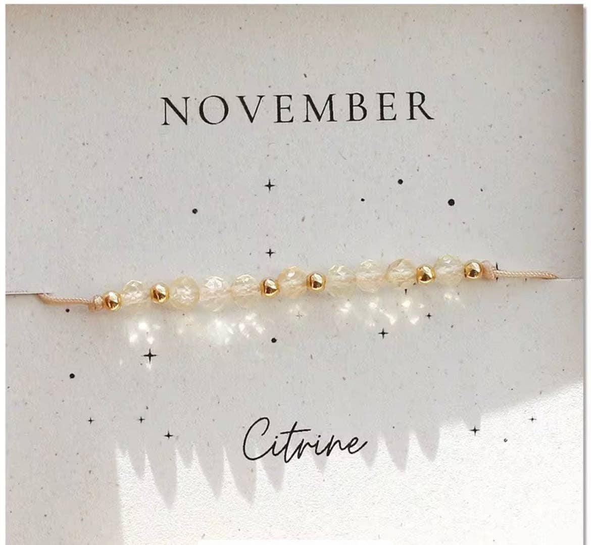 Curated By Suarez - Wholesale Beaded Bracelet - Crystal Birthstone Bracelet6