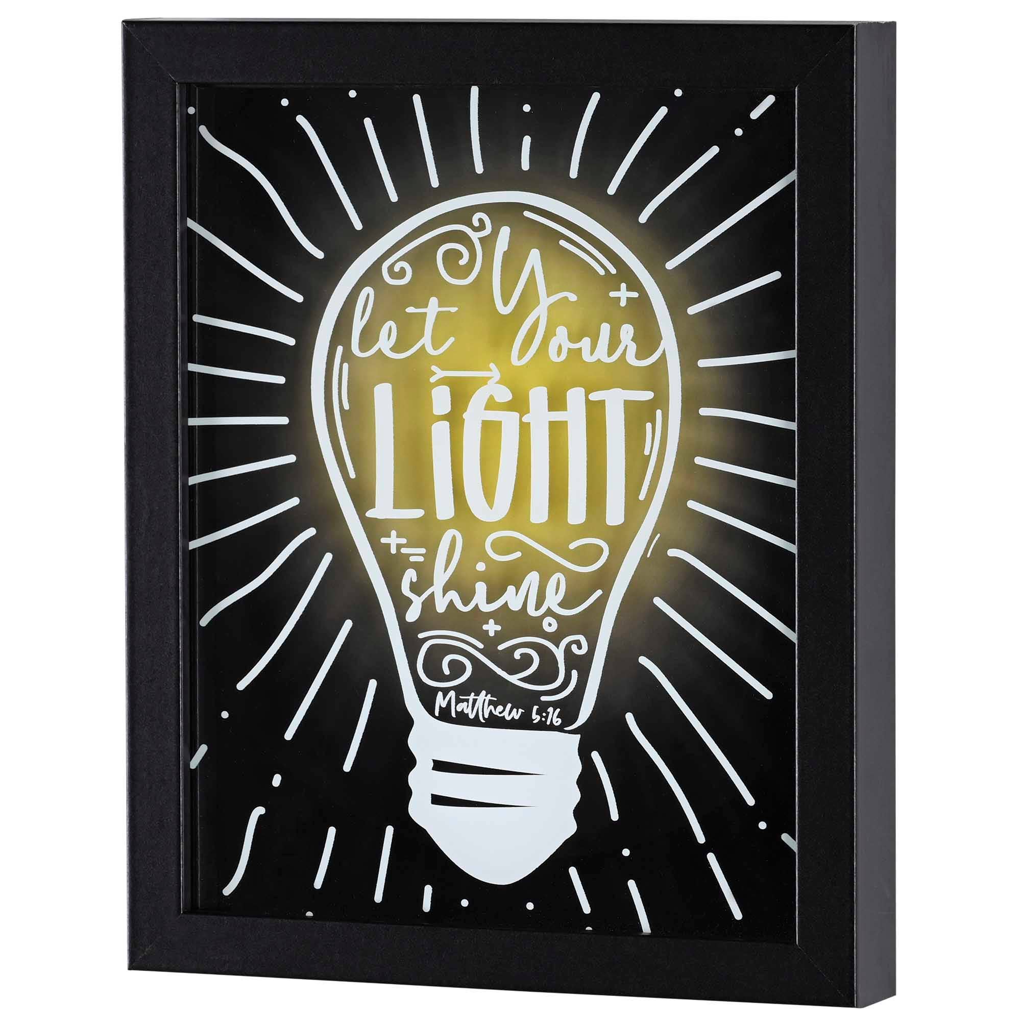 Dicksons – wholesale Art print – Framed Art Let Your Light Shine 8x102