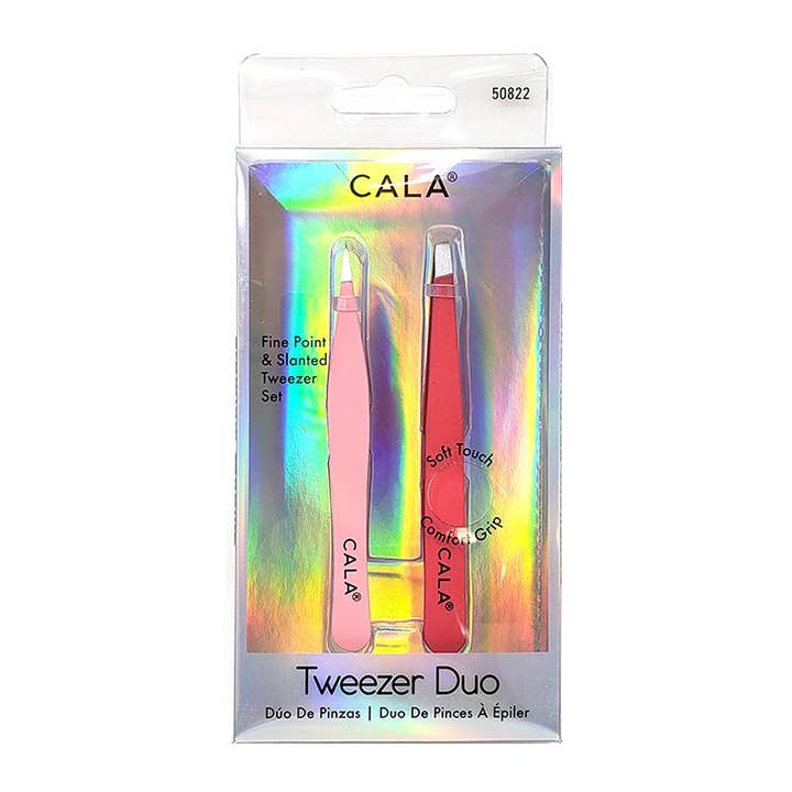 PINEAPPLE Beauty – Großhandel Pinzetten – CALA 50822 Coral Soft Touch Pinzetten-Duo-Set - 6-teilig2