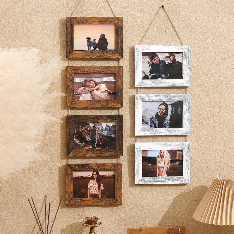 Huis Van Merken - Wholesale Picture Frame - Rustic Wood Photo Frame 4x6 - Vintage Wall Decor Art1