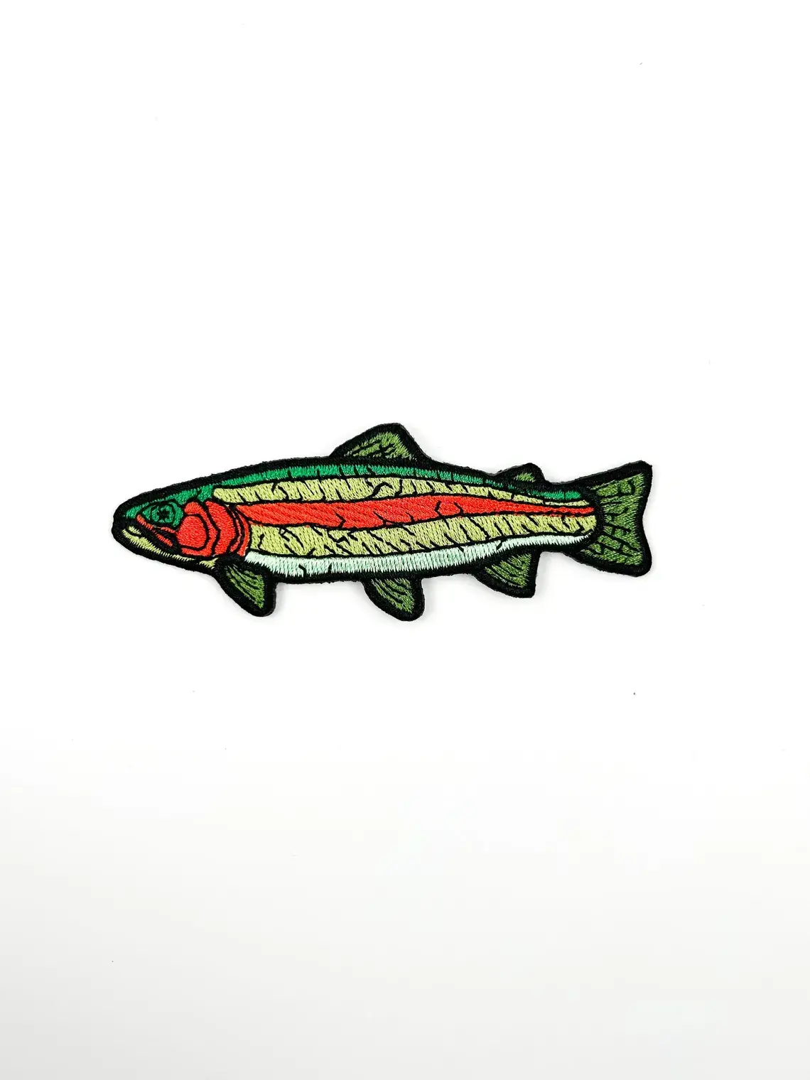 Field Trip Threads – wholesale Patch – Rainbow Trout Embroidered Iron-On Patch Fly Fishing Tying1
