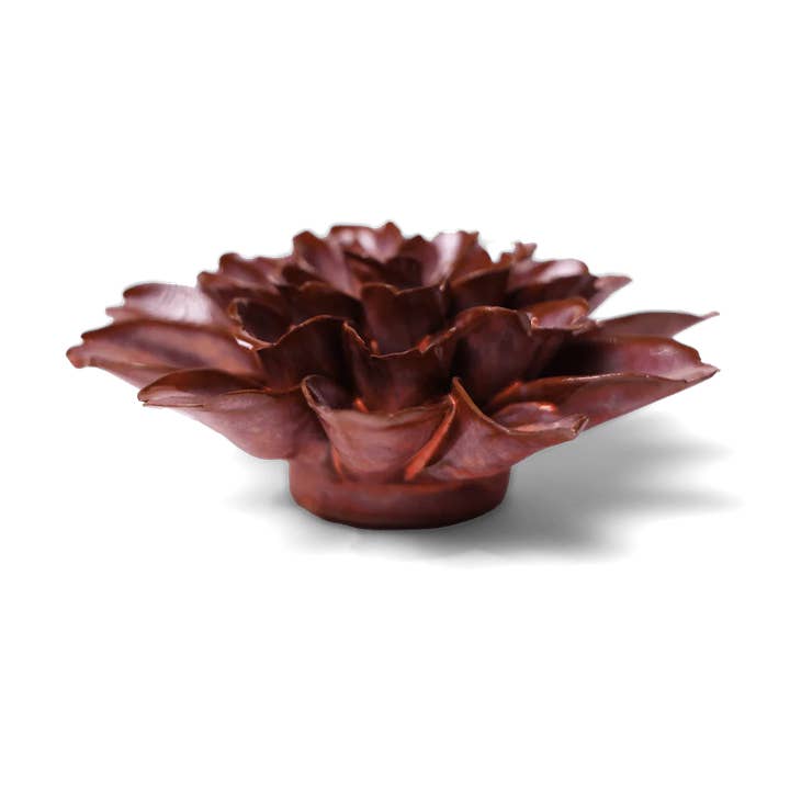 Chive - Wholesale Wall Accent - Japan Ceramic Flower Rust Daisy
