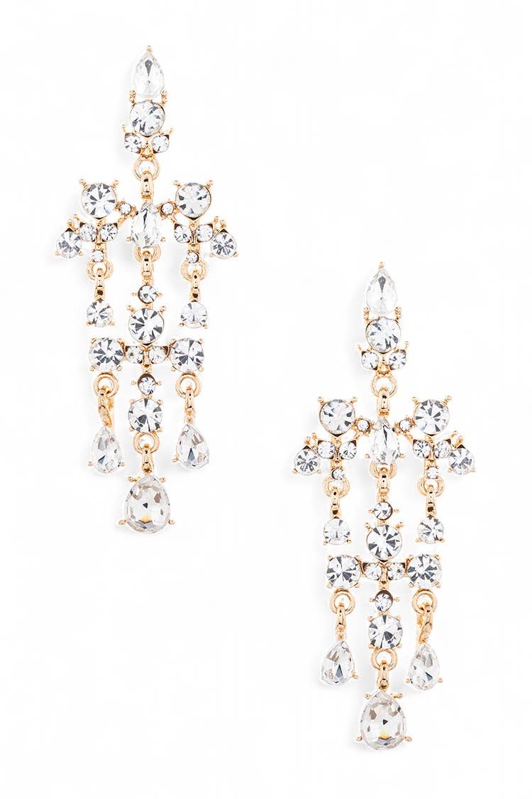 Artini Accessories – wholesale Dangle earrings – Crystal Bridal Chandelier Earrings0