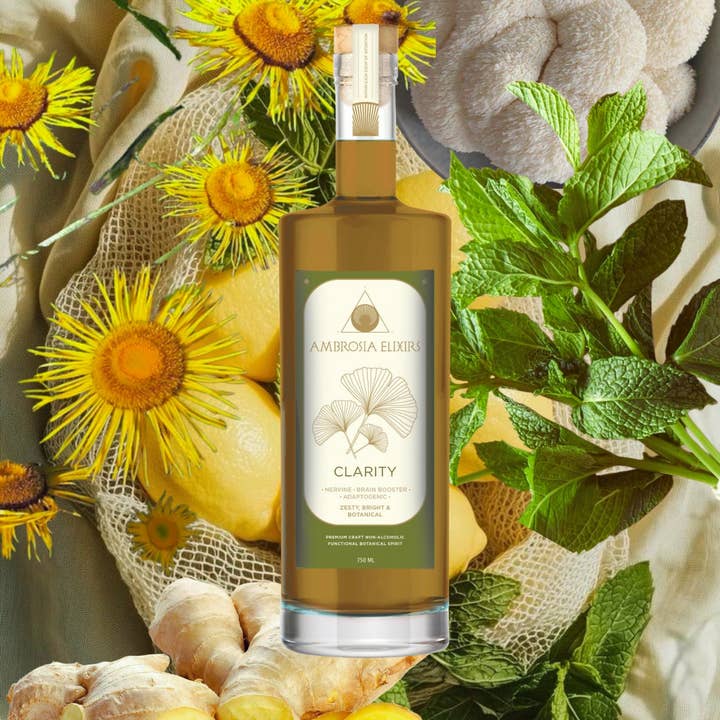 Ambrosia Elixirs - Wholesale Non-Alcoholic Aperitif/Mocktail - Clarity Crate - 12 Premium Bottles