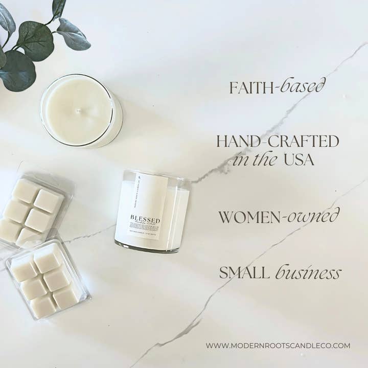 Modern Roots Candle Co. - Wholesale Jar/Filled Candle - Blessed | Black Berries & Vanilla | 9oz. Soy Candle