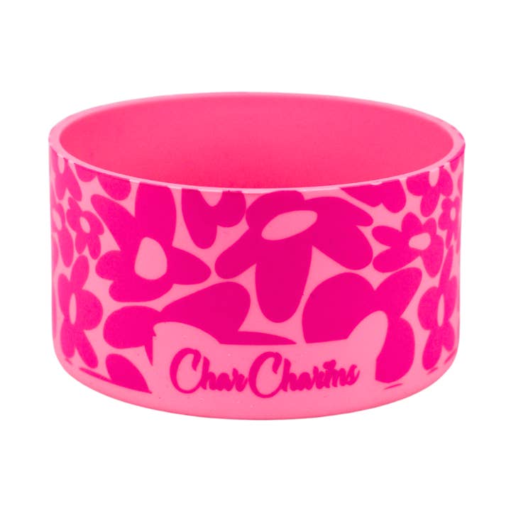 Pink Flower Bottle Boot for wholesale by CharCharms