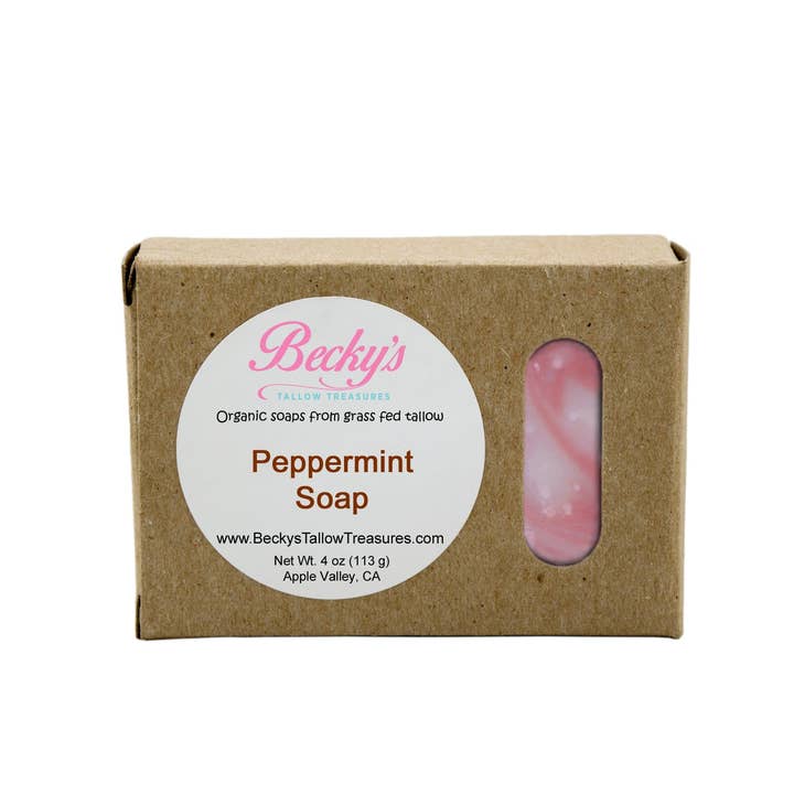 Becky's Tallow Treasures – wholesale Bar Soap – Peppermint Body Soap