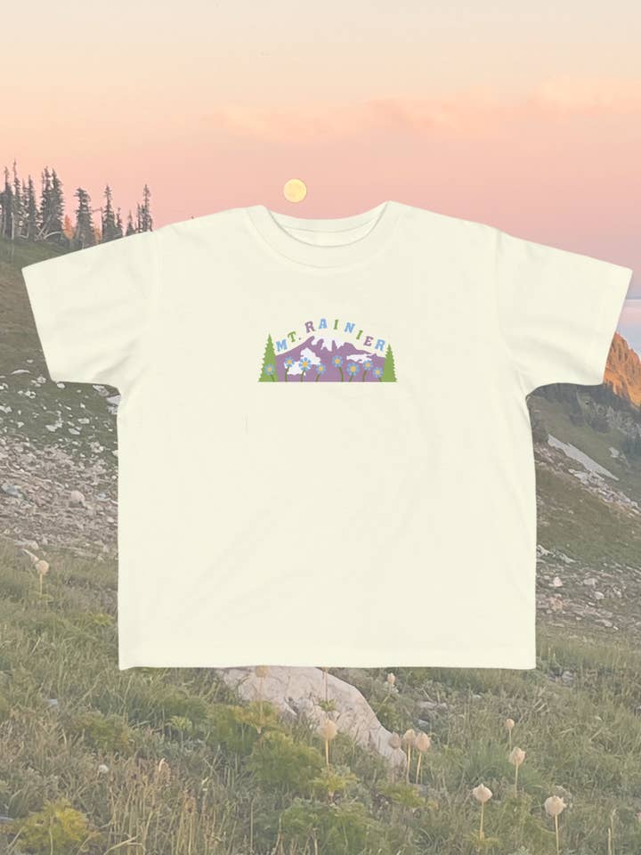 Mt Rainier National Park Souvenir Toddler Unisex T-Shirt for wholesale by Traildust Goods