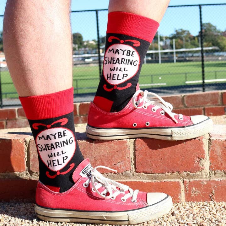 Jubly-Umph - Wholesale Socks - Unisex - Maybe Swearing Will Help Socks - Unisex Large