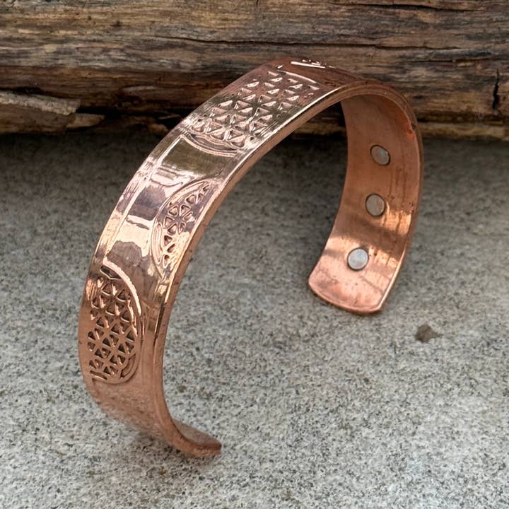 Lungta Imports - Wholesale Cuff Bracelet - Solid Copper Magnetic Therapeutic Bracelet – Adjustable 9