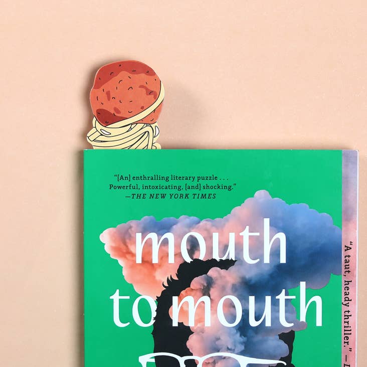 Humdrum Paper - Wholesale Bookmark - Spaghetti and Meatball Bookmark (it's die cut!)1