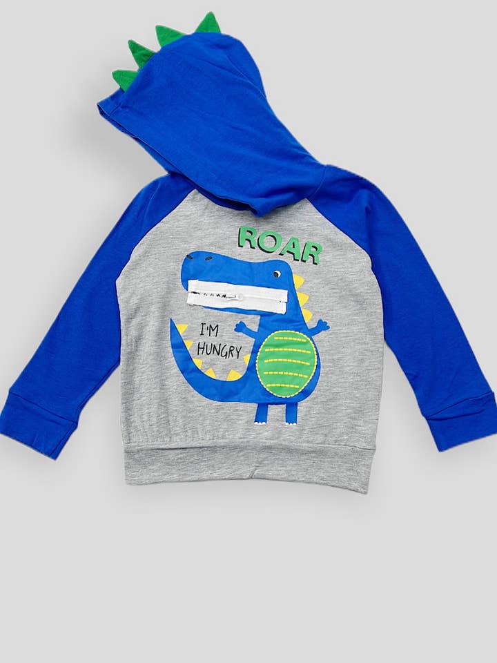 ROAR I'M HUNGRY" BOYS HOODIE SWEATSHIRT. TP-20218409 jean for wholesale by Kids Charm Online
