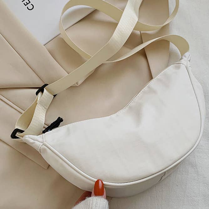 UNISHE - Wholesale Crossbody Bag - Women's - Plain Nylon Moon Crossbody Bag ZZKF7215