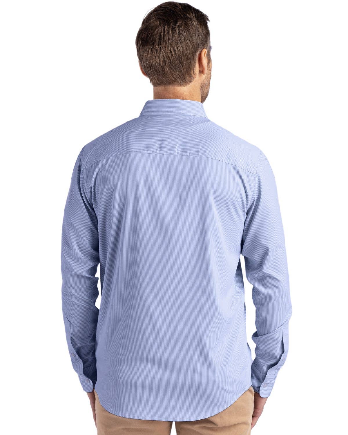 Cutter & Buck - Wholesale Button Down Shirt - Men's - Cutter & Buck Skyline Eco Pinstripe Big & Tall Dress Shirt6