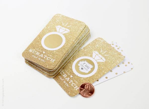 Inklings Paperie - Wholesale Card Game - Bridal Scratch-off Game - Faux Gold Glitter2