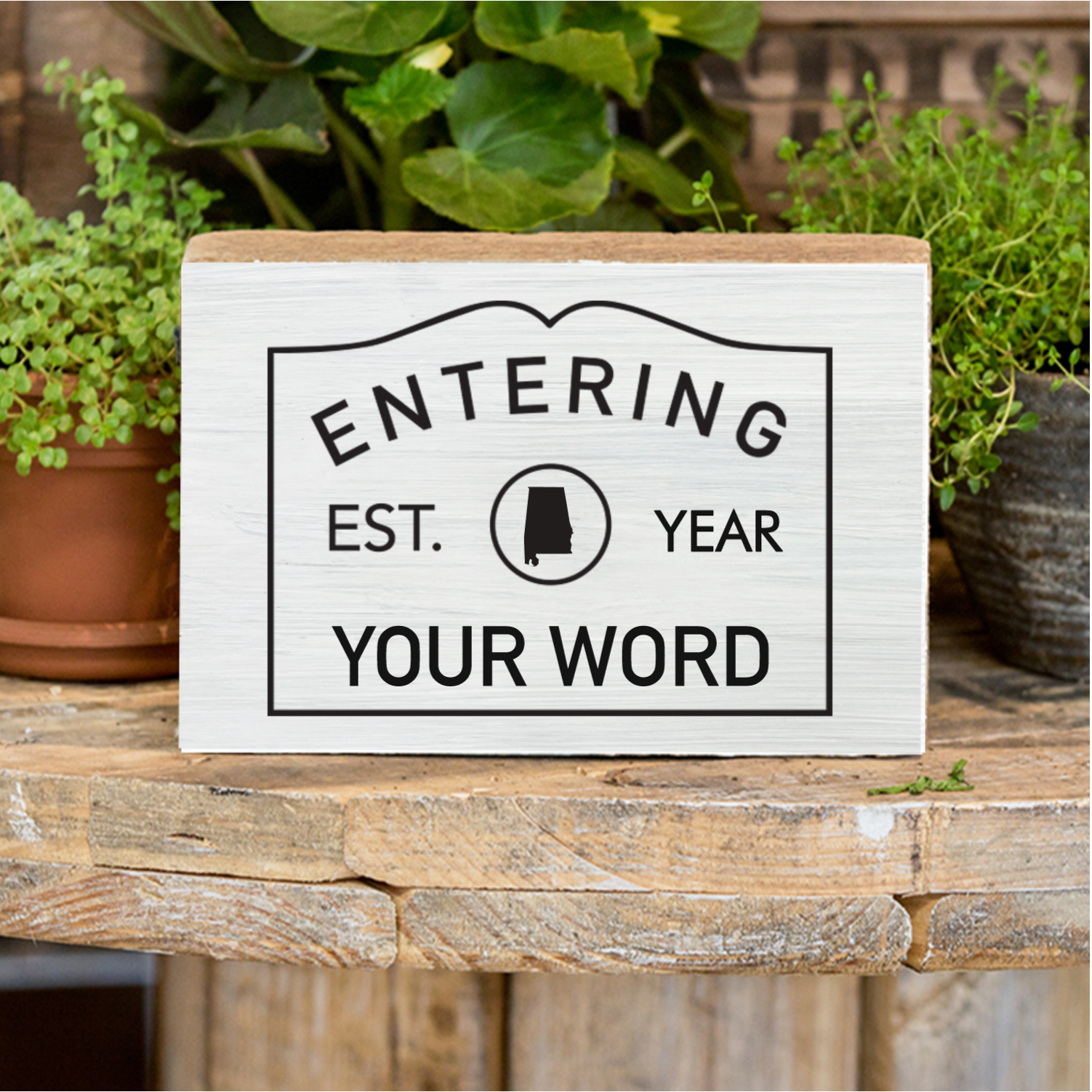 Rustic Marlin – wholesale Skylt – Personlig inmatning dekorativa träblock2