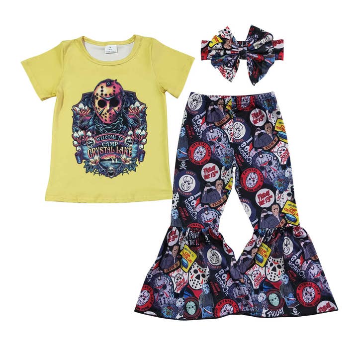 Aier Wholesale - Wholesale Top & Pant Set - Kids - Baby girls Halloween cartoon pants clothes (can choose headband here)