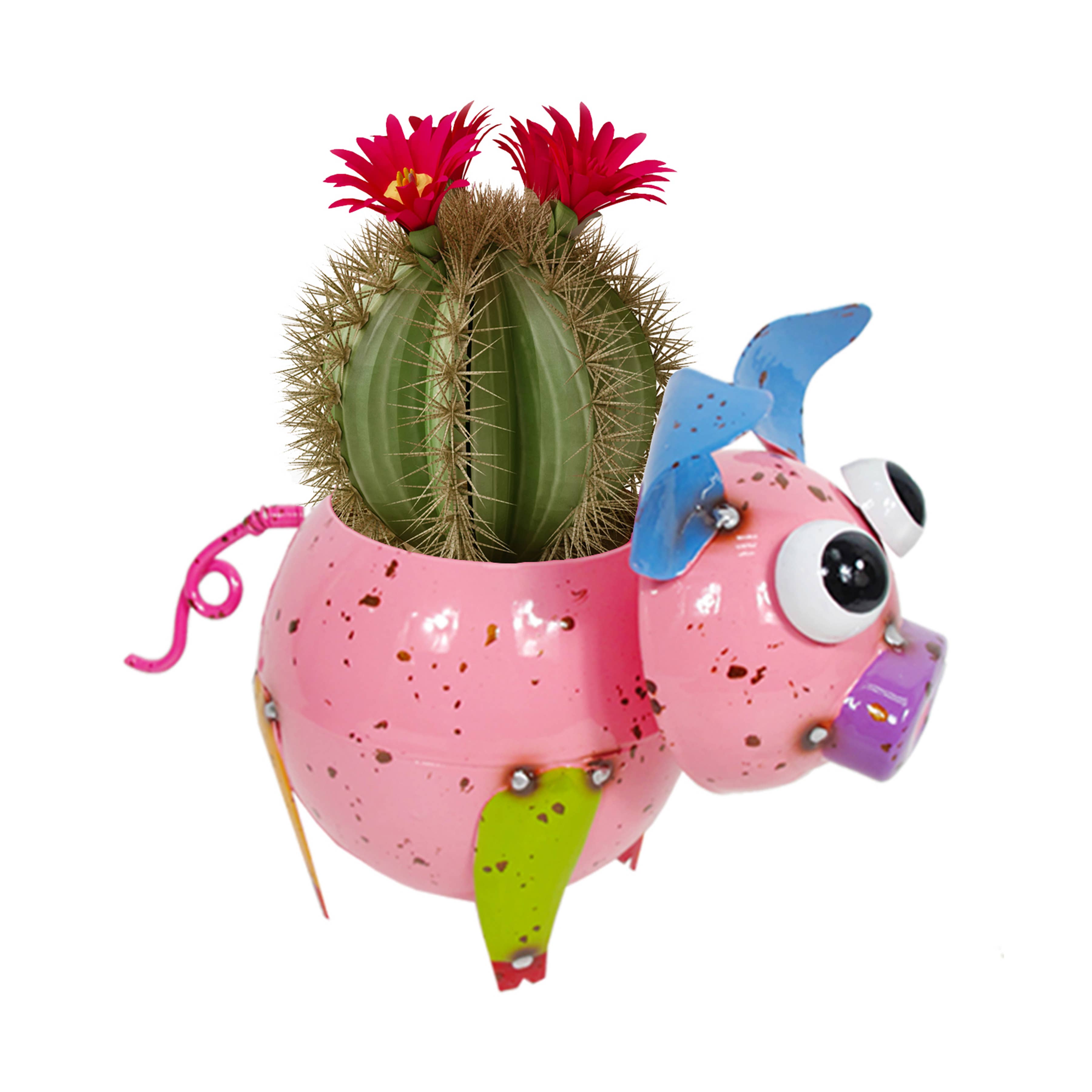 Continental Art Center - Wholesale Plant Pot - Painted and Enameled Mini Pig Planter2