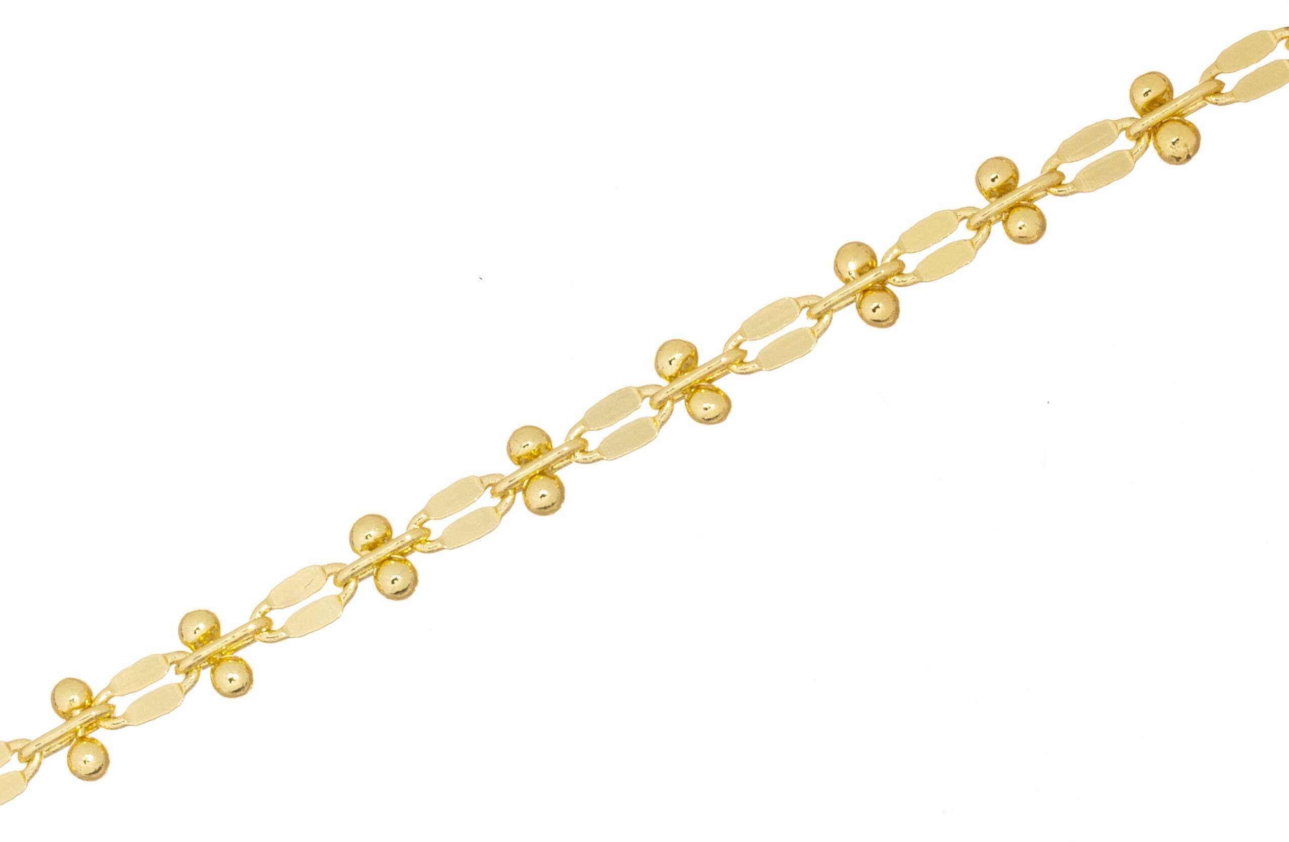 Jewel Pledge - Wholesale Link & Chain Necklace - Gold Oval Diamond Cut Satellite Ball Chain,CHG0882